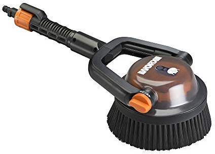 WORX Quick Snap Connection WA1821 Hydroshot - Scrubber regolabile per esterni (setole dure, colore: Nero
