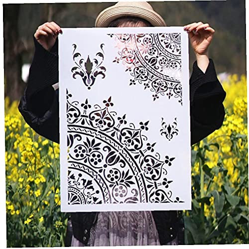Ruluti A3 Größe Craft Layering Mandala-schablonen Für Wände Gemälde Scrapbooking Stamping Album Dekorative Prägen Von Papierkarten