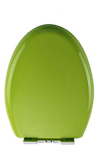 Toilettensitz | Große Farbauswahl Toilettendeckel | Stabile Scharniere | Einfach zu montieren (Farbe: Grün, Größe: V-Typ)
