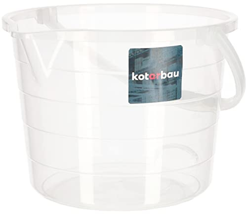 KOTARBAU® Großer Transparenter Eimer mit Ausguss zum Malen für den Garten und Haushalt 13 L