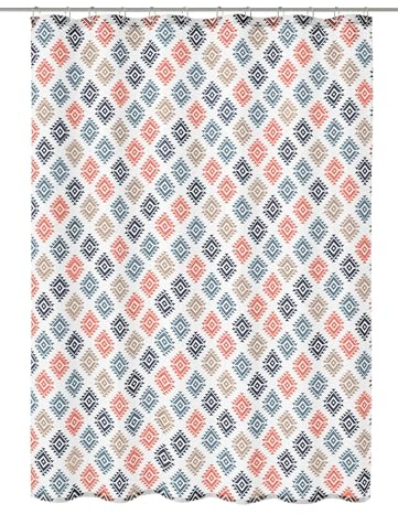 Kleine Wolke Duschvorhang Textil Breeze Multicolor 180 x 200 cm | OEKO-TEX zertifiziert, wasserabweisend, verstärkte Ösen, mit Beschwerungsband, weiches Textilgewebe, maschinenwaschbar