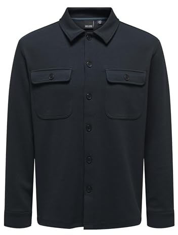 ONLY & SONS Herren Freizeit Hemd ONSNEWKODYL Overshirt Regular Fit XS - XXL, Größe:XL, Farbe:Dark Navy 22021279