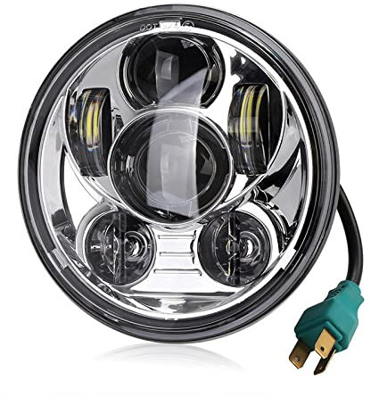 OGAUY LED Motorrad Scheinwerfer Für Harley Sportster 883 1200, Iron 883, Dyna, Street Bob FXDB 5.75 5-3/4; Motorrad Projektor 45W LED Lampe Scheinwerfer