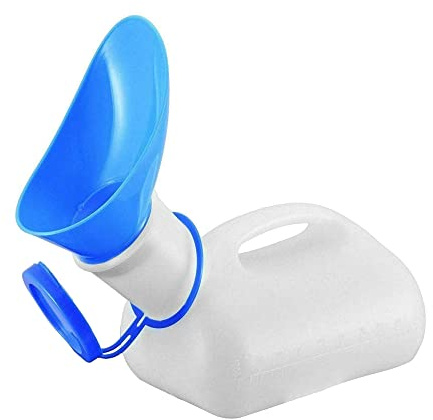 VIVAAS Unisex Potty Urinals for Car, Portable Toilet for Hospital Travel Camping Car Emergency, Portable Reusable Pee Bottle Leak Proof with A Lid & Funnel