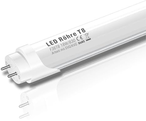 IHYCTV t8 tubos LED 120 cm, bombilla LED G13 18W a & b, sin necesidad de retirar el lastre, AC 100v 277v reemplazo directo de lámparas fluorescentes, lijado, 3000k blanco cálido