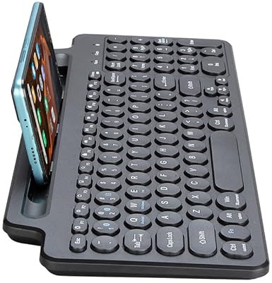 2.4G Teclado Bluetooth Inalámbrico con Número Touchpad& Ratón Ranura para Tarjeta Teclado Inalámbrico para iOS/Android Ordenador Portátil PC TV Box (Sin touchpad)