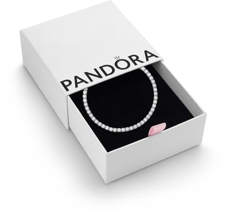 PANDORA Timeless Women's Sterling Silver Sparkling Tennis Bracelet, Size 20, With Gift Box