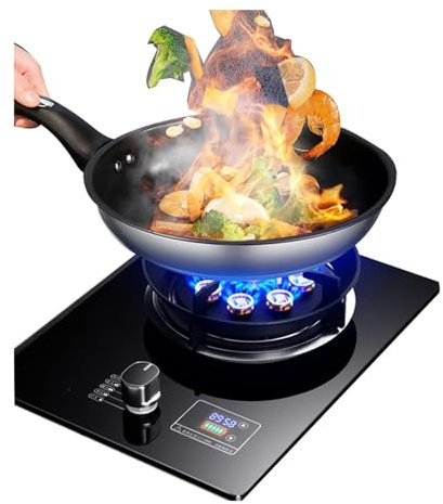 THEGA Stufa A Gas - Fornello A Gas - Fornello A Gas da Cucina, Fornello A Gas da Campeggio Portatile, Fornello A Gas da Tavolo E con Installazione Ad Incasso, GPL, GN (Size : PLG)