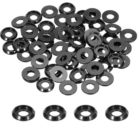 QUARKZMAN Pz60 Rondelle Conica M5 Alluminio Rondella Testa Tazza Vite Nero | Diametro Foro 5mm/0.2, Rc/Fpv/Pc/Drone/Accessori Meccanici Parti Modello