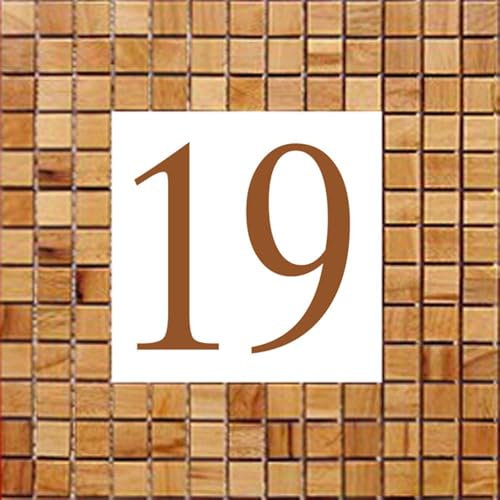 Placa con número de casa y nombre de la calle personalizable - Azulejo de barro – 10x10, 15x15 ou 20x20cm