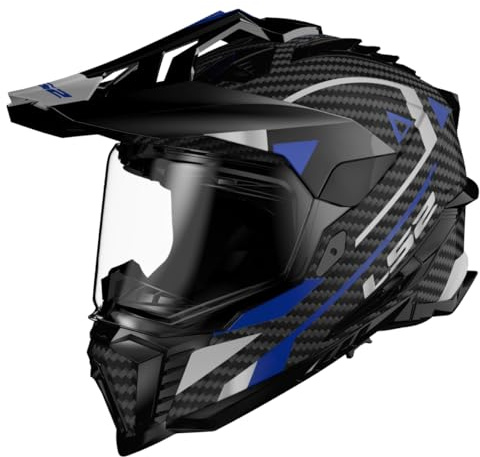 LS2, Motorrad-Crosshelm Explorer Carbon Adventure Blue, 3XL