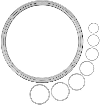 O-Ringe aus Metall, 12 Stück, mit Ø 30 mm Innendurchmesser, Silber-farben, 2,2 mm starker Ring, O Ring geschlossen ohne Öffnung, ORinge aus vernickeltem Stahl, nicht offen Metallring Schnalle Gurtband