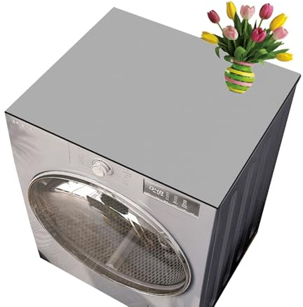 Waschmaschinenauflage, Waschmaschinenbezug, Waschmaschinen Staubschutz, Waschmaschine Staubschutzhülle, Waschmaschine Schutz Matte, Waschmaschinenabdeckung, für Waschmaschinen, Grau, 60 x 60cm