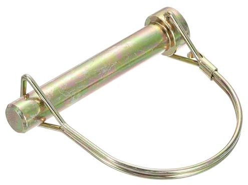 sourcing map 1 x 12 mm x 70 mm Linch Pin mit Ring, Anhängerstifte, runde Verbindungsstifte für Boot, Kajak, Kanu, Anhänger, Traktor, Trolley, goldfarben