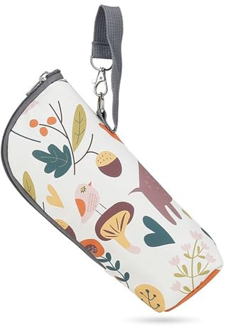 Borsa per biberon per neonati facile da trasportare con protezione termica, borsa isolata per passeggini, soluzione di stoccaggio rimovibile, colori assortiti