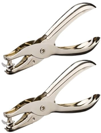 2 punzonatrici a foro singolo, pinze per fori tondi, pinze in metallo, per carta, foto, biglietti di auguri, biglietti (3 mm/6 mm)