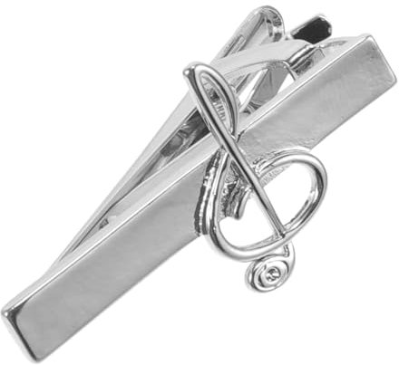 WRITWAA Hochwertige Musikform Krawattenklammer Für Silberne Necktie Bar Clip Für Hochzeiten Und Business-anlässe Praktisch Und Robustem Legierungsmaterial Gefertigt