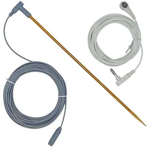 Erdungsstab für Erdungskabel mit 1,2 m langem Kabel, tragbarer Erdungstester für effizient, ideal für Elektrozäune, Erdungsprodukte und Erdungssysteme