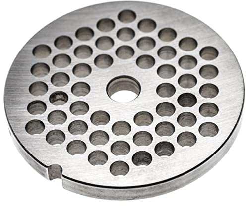 vhbw Grille taille 32 compatible avec Porkert hachoir à viande - Diamètre des trous 8mm, trou central 13,4mm, acier inox