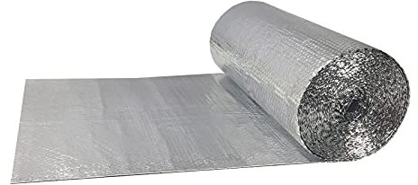Isolierter Heizkörper, Luftpolsterfolie aus Aluminiumfolie, Isolierung, Reflektorrolle, 1 m x (5–30 m)(3.28 x 98.5ft(1 x 30m))