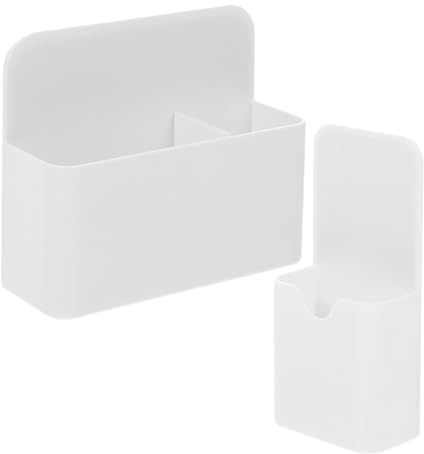 UTHCLO Organisateur Magnétique de Bureau Blanc 2 Pcs pour Marqueurs Effaçables à Sec Aimants Puissants en Plastique, pour Tableau Mural en École ou Bureau
