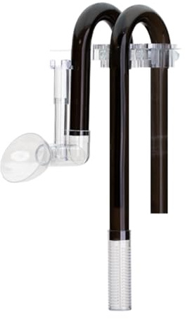HouseVibe Aquarium-Lilien-Rohr-Set mit Oberflächenskimmer, verstellbarer Wassereinlass-Auslassrohr für Aquarium-Filtrationssystem, Ölfilm-Entfernung, 16 mm, Schwarz
