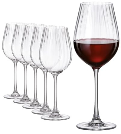 Sahm Columba Optic Rotweingläser 6er Set - Premium Gläser Set 500 ml - Stilvolle Weingläser - Weißweingläser, Rotweingläser & Aperitifgläser