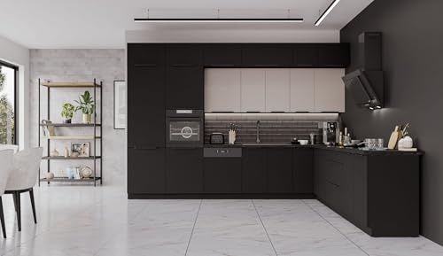 Kuechen-preisbombe Winkelküche Siena + Arona 350x290 cm Küchenzeile Eckküche Küche XL Stauraum