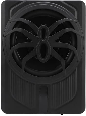 Walfront Conception Mince Puissante Ci-Dessous pour Le Siège de Subwoofer Automobile Actif 10in 800W pour Les Amateurs de Subwoofer en Voiture (Blue)