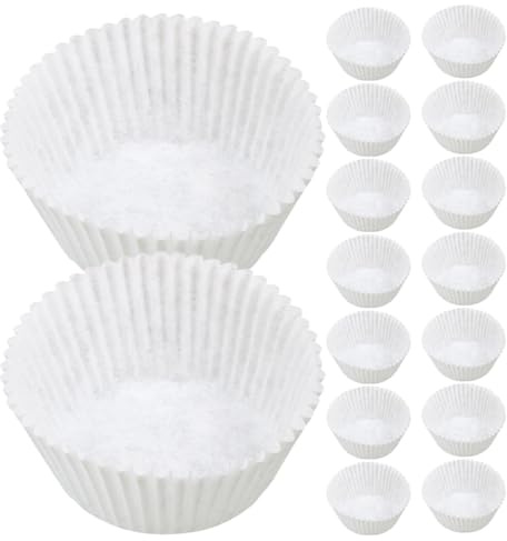 BESPORTBLE 600 Caissettes à Cupcakes en Papier Sulfurisé Blanc Anti-Huile Moules à Muffins Résistants Haute Température Supports Jetables pour Pâtisserie Adaptés Cuisson Maison et