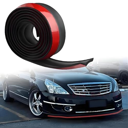 WENINETIES 1 X Spoiler Avant Lèvre pour Opel Astra Sports Tourer K B16 I 2015-2021, 2.5m Protection de Pare-Choc, Joint en Caoutchouc Flexible Noir Décor
