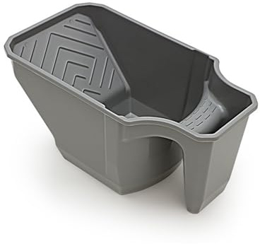 SHOOYIO Bandeja de cubo de pintura industrial para mantenimiento de superficies automotrices, base antideslizante y mango contorneado para un agarre seguro, bandeja de pintura de grado industrial