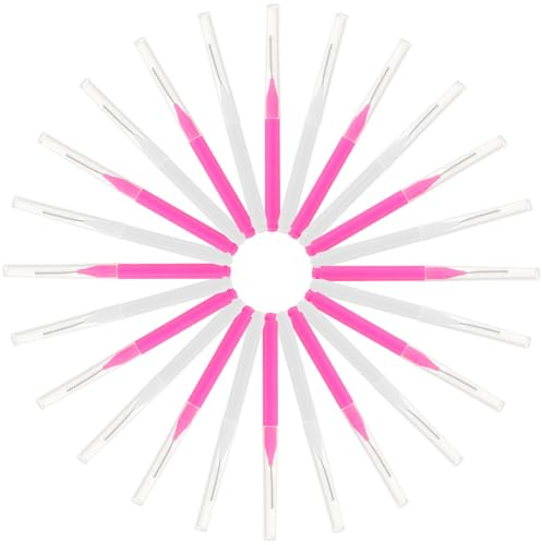 SEWOART Lot de 50 Brosses de Anti-obstruction Blanches et Roses, Petites Brosses de Nettoyage pour Pommeau, Outil Ménager pour Buse et Recoins de Salle de Bain, Accessoire pour Éliminer