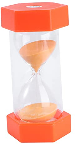 20 Minuten Sanduhr Timer Kreative Dekoration Kleine Hexagonal Sanduhr Timer Kinder Spielen Spielzeug Geschenk (Orange)
