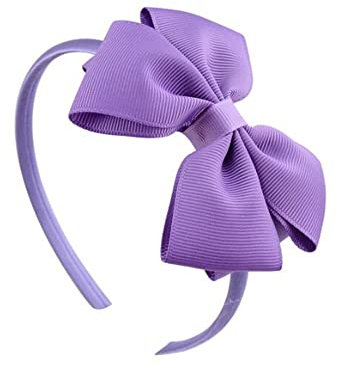 EROSPA® Haar-Reif mit Schleife - Haarschmuck Kinder Mädchen - Violett/Lila