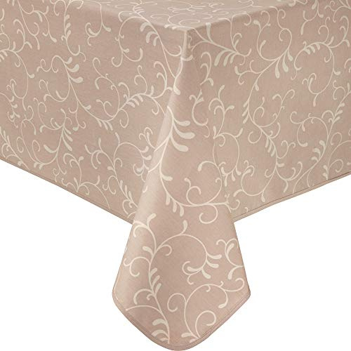 Erwin Müller Tischdecke Essen abwaschbar Taupe Größe 130x170 cm