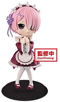 Banpresto-BP19853 Q Posket, Re:Zero, Starting Life in Another World, Ram (Ver. B) (Bandai BP19853)