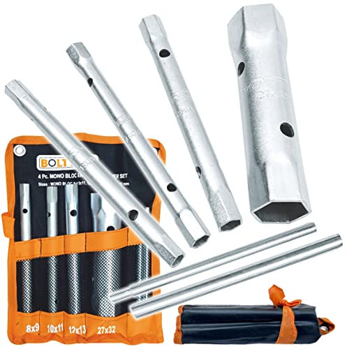 VORX BOLTWORK 4pcs Tap Monoblock Back Nut Spanner Set 8x9,10x11,12x13, 27x32mm Water Tap Spanner Plumbers Sink Basin, Shower Valve Socket, 1% of Sale Value Will be Donated to Children's Hospital