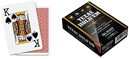 Dal Negro Unisex Poker Texas Hold'em Casino Quality Strauß Rot Reisezubehör-Kartenhalter im Umschlagformat