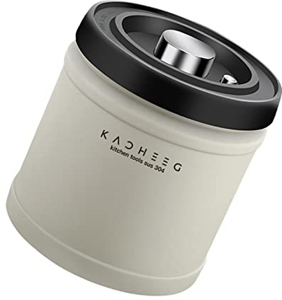 café al vacío, Recipiente para la conservación del café con Bomba vacío | Recipiente para café con Tapa Acero Inoxidable para la conservación Alimentos