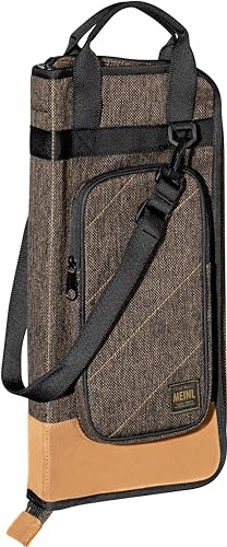Meinl Cymbals Classic Woven Stick Bag – Drumstick Tasche für Sticks, Rods, Jazz Brushes, Mallets und Schlagzeug Zubehör – plus externes Fach und Tragegurt, Braun (MCSBMO)