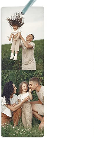 Wanapix | Personalisiert Lesezeichen Holz mit Foto un Text | Original Bookmark | Geschenk für Abschlussfeier, Jahrestag, Geburtstag, Valentinstag, etc. | Holz