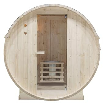 Vente-unique - Sauna de Exterior 6 plazas Isokyro - Madera Maciza - Color Natural Claro