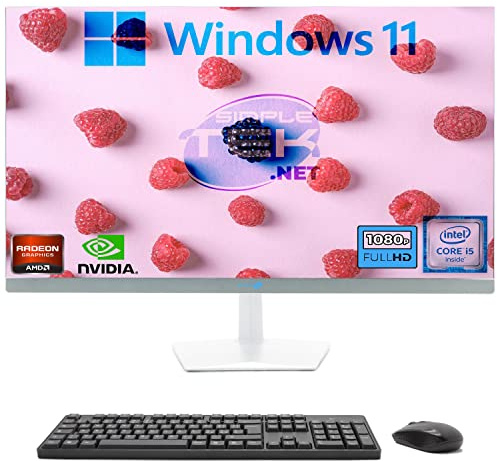 SIMPLETEK - PC All in One 27 FHD Core i5 Windows 11 Scheda Video Dedicata Nvidia GT730 4GB | 16GB RAM SSD 960GB | Potente e Versatile, Lavoro e Intrattenimento