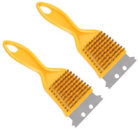 GLEAVI 2piezas Fregador De Parrilla De Inoxidable Cepillo para Limpiar Barbacoas Diseño Especial