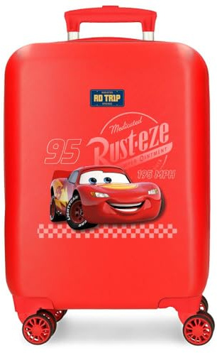 Joumma Bags, Disney Cars RD Trip, Valigia Cabina, Valigia per bambini, Realizzata in ABS, un materiale rigido e leggero, ruote doppie a rotazione multidirezionale, chiusura a combinazione laterale.,