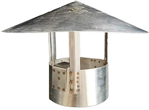 ZODJK Schornsteinkappe, Schornsteinkappe aus Edelstahl, runde Schornsteinkappe, Vogelschutz, Dachhaube, Regenschutz, Schutzkappe, 120 mm Schornstein (Größe: 230 mm)