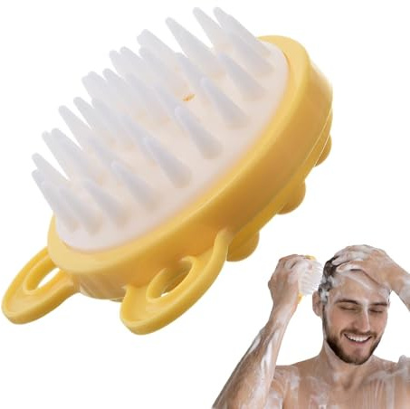 Kopfhautmassagegerät Haarwachstum - Kopfmassagegerät, Kopfhautschrubber | 39 Kamm Zähne Haar Kopfhaut Massagegerät Shampoo Bürste für Kopfhaut Peeling, Hängt Silikon Kopfhautbürste Shampoobürste für