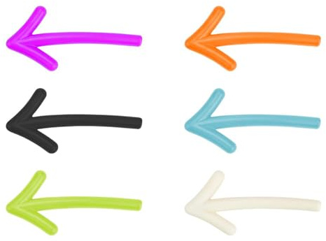 Hsthe Sea Lot de 6 aimants en Forme de Ballon en Forme de flèche, aimants colorés pour réfrigérateur, Bureau, Tableau Blanc et aimants de décoration de Surface métallique (Couleurs aléatoires)