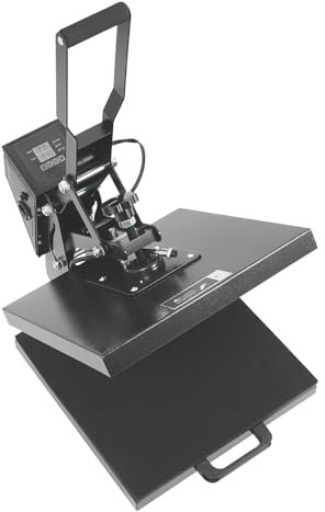 Vielrosse Heißpresse für T-Shirts Wärmepresse mit Griff, Auto Heat Press Transferpresse Hitzepresse 38 * 38cm Multifunktionale Transferdruckmaschine für Tassen Hüten Tellern